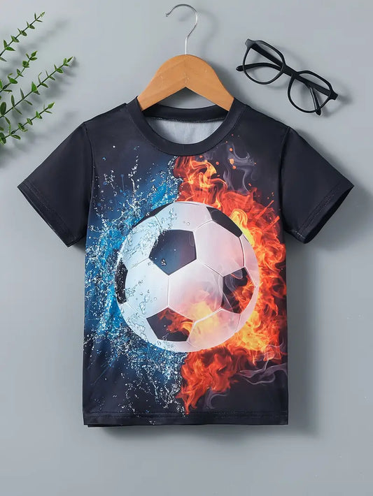 KIDS 3D PRINT HALF SLEEVE T-SHIRT
