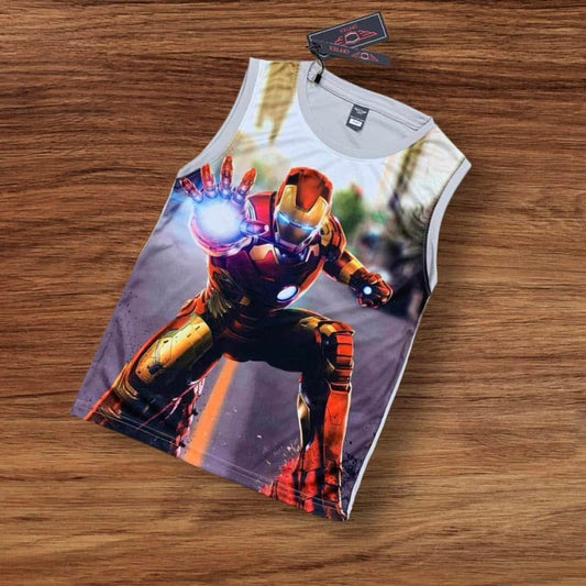 IRONMAN KIDS 3D PRINTSLEEVELESS T-SHIRT